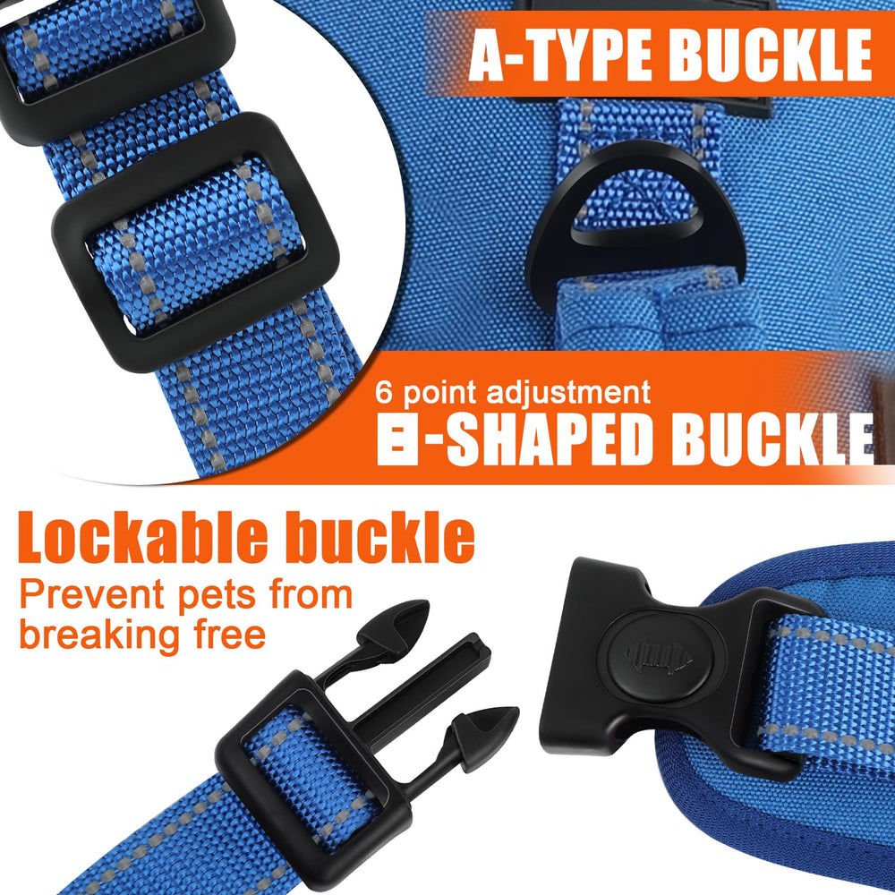 Yungaspy eight-point adjustment harness adapts to your dog's body.