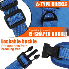 Yungaspy eight-point adjustment harness adapts to your dog's body.