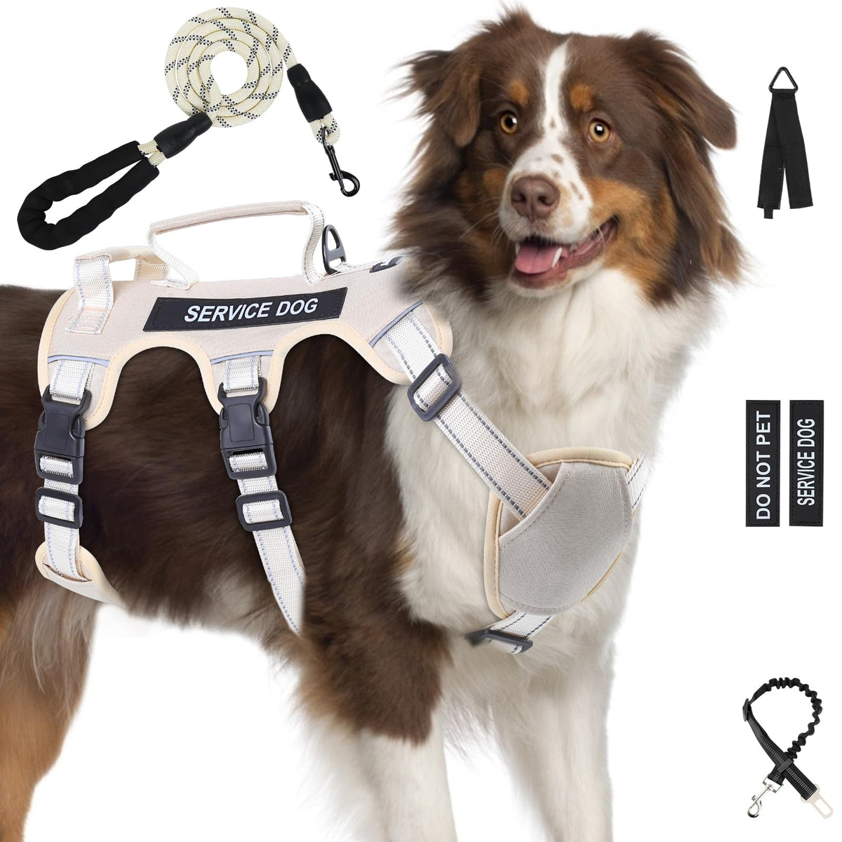 Yungaspy escape-proof harness front view showing secure fit for large dogs