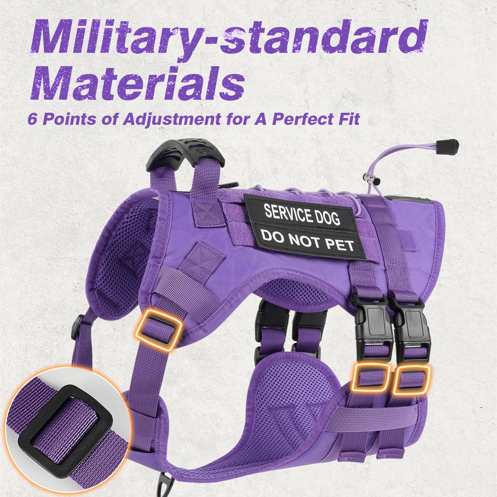 Yungaspy harness with two D-rings enables front and back clip versatility