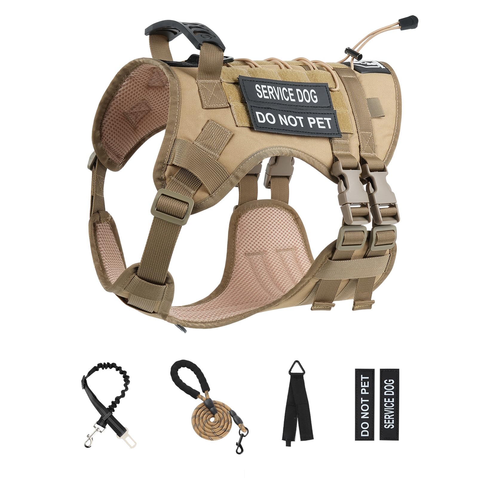 Yungaspy No Pull Harness nylon 1000D exterior withstands rugged training.