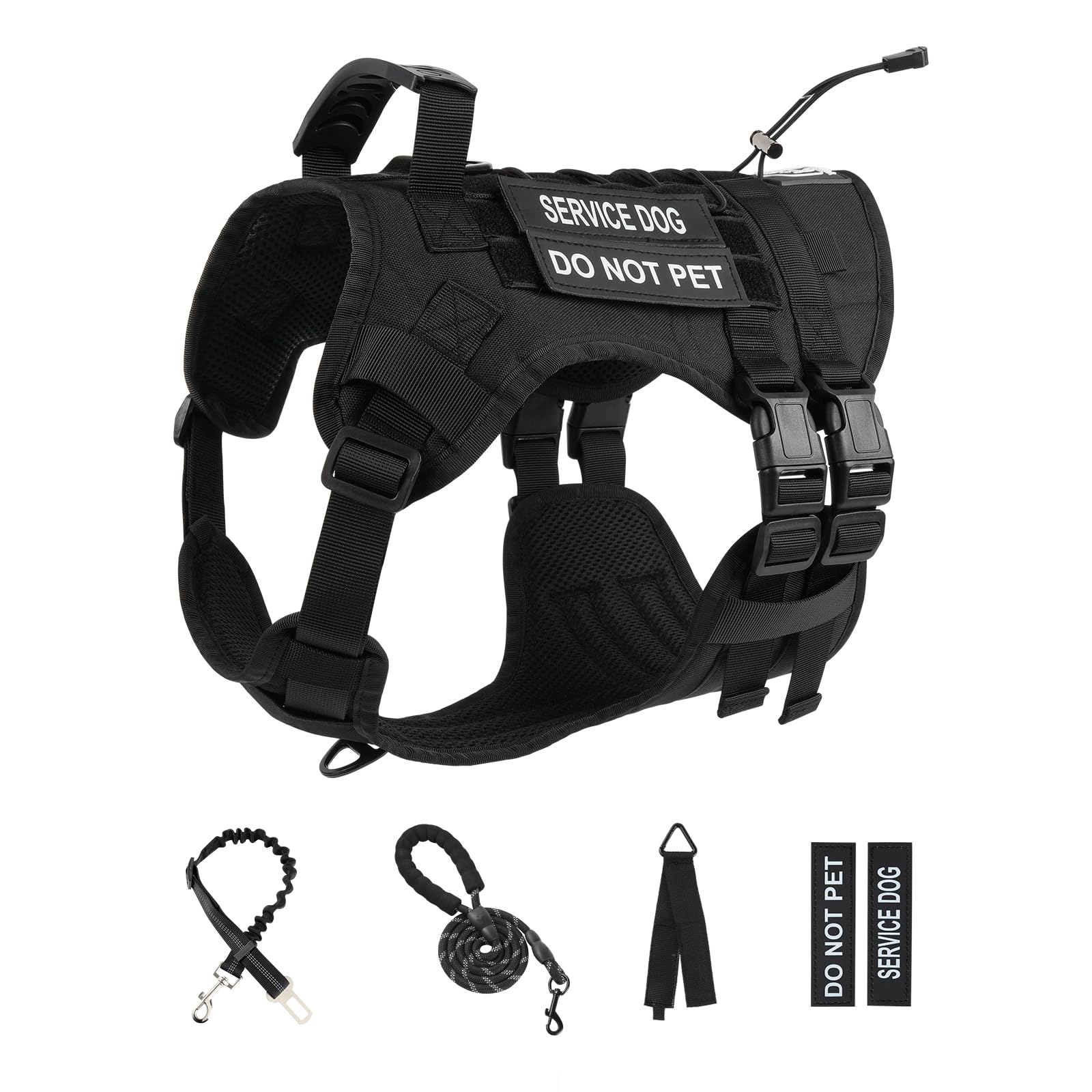 Yungaspy No Pull Harness in car travel setup with seatbelt access