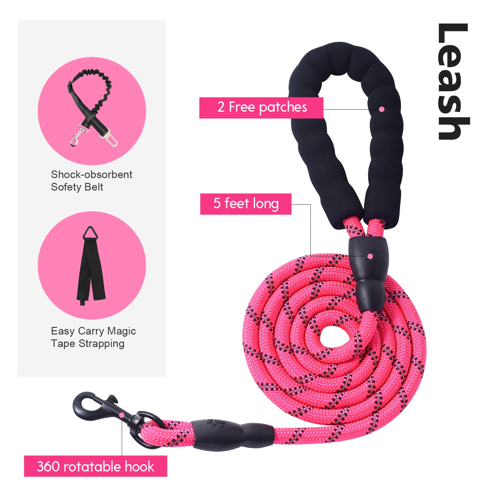 Yungaspy pink strap-adjustment image highlights simple sizing and the 2-finger rule