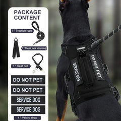 Yungaspy service-dog-vest with leash set for safe guiding during walks