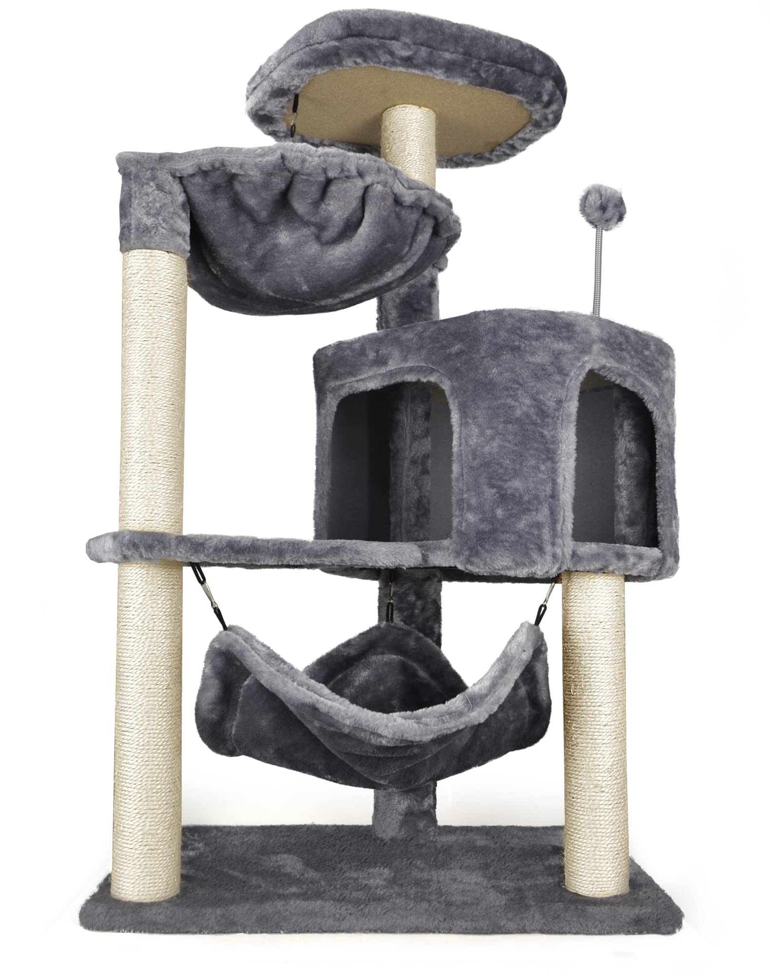 YUNIQUE cat tree condo offers a private cozy retreat for cat naps