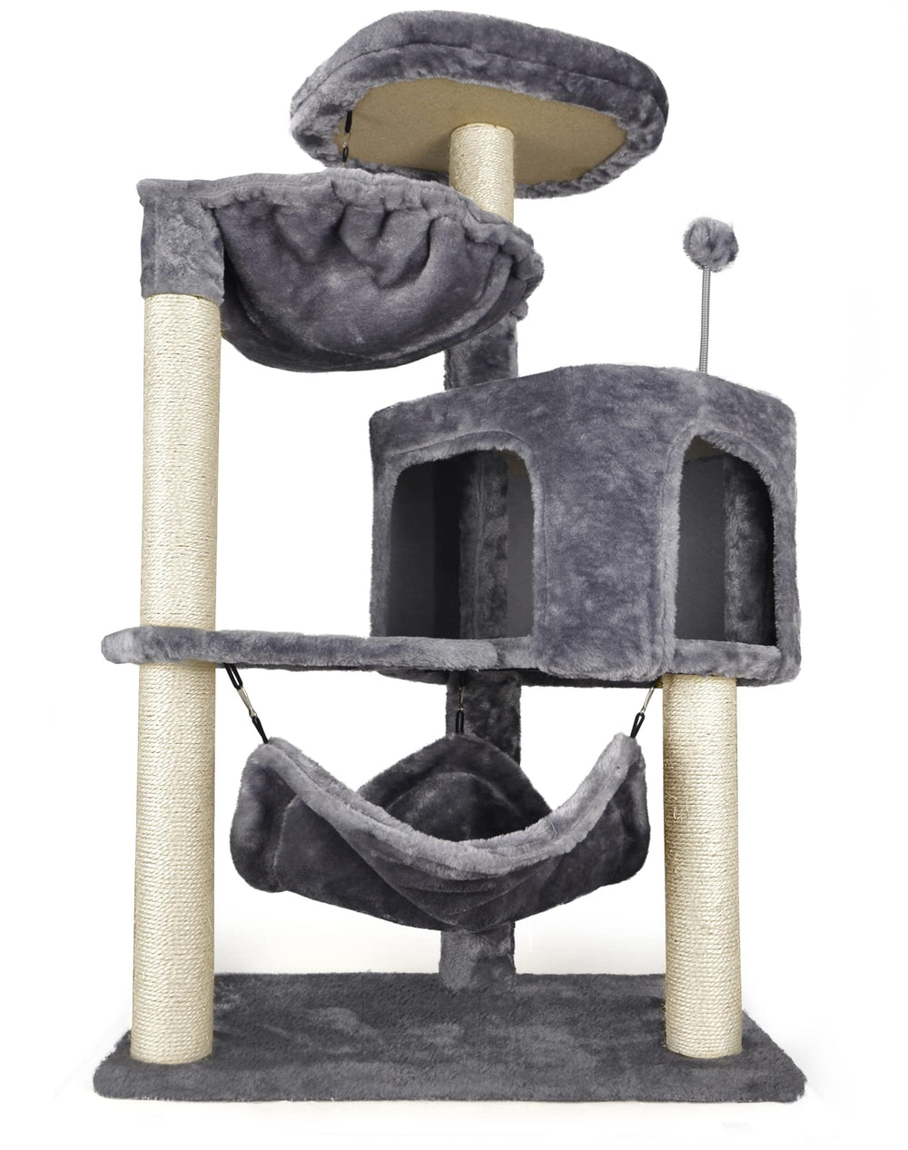 YUNIQUE cat tree condo offers a private cozy retreat for cat naps