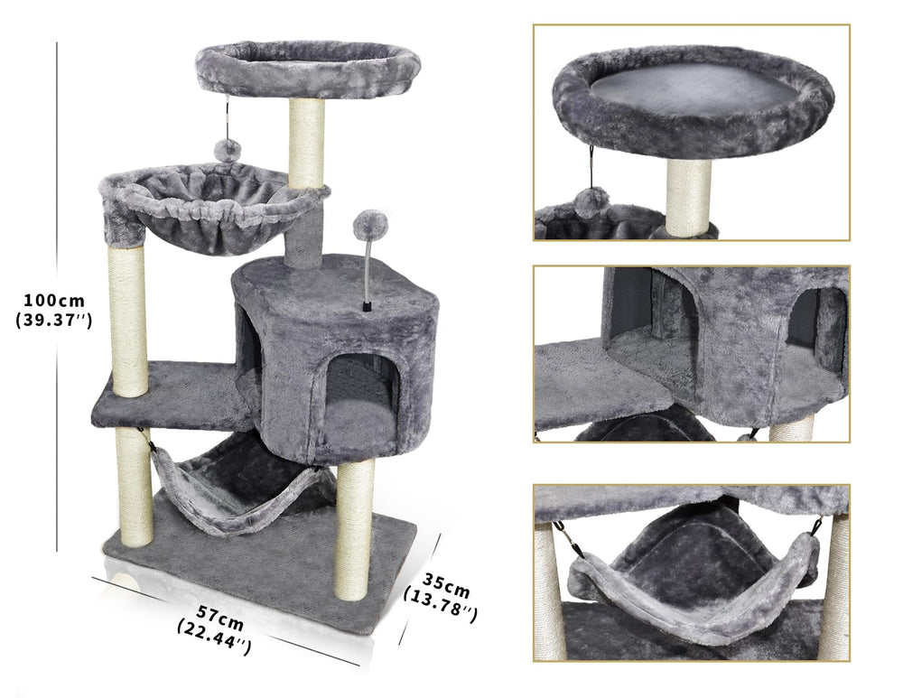 YUNIQUE cat tree hammock delivers a snug resting spot with view options