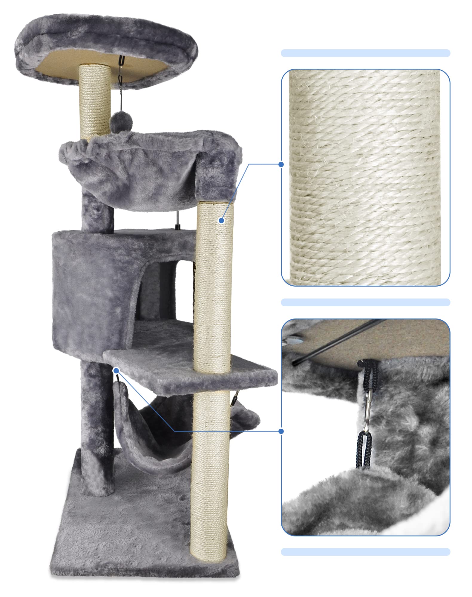 YUNIQUE cat tree hanging ball offers interactive fun and easy replacement