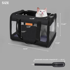 YUNIQUE carrier mesh sides provide airflow and pet comfort during trips