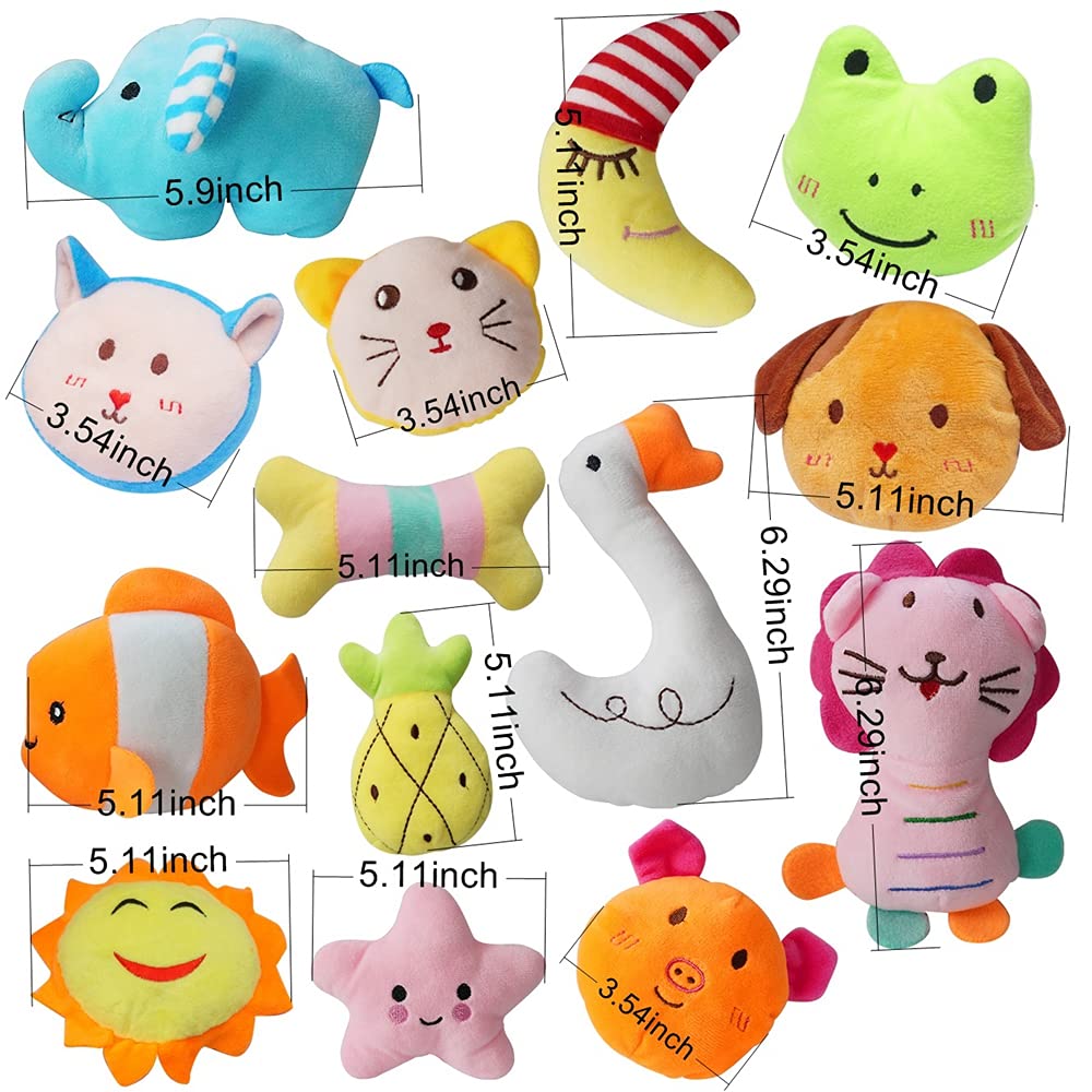 YUNKINGDOM assorted animal designs plush toys for puppy teething