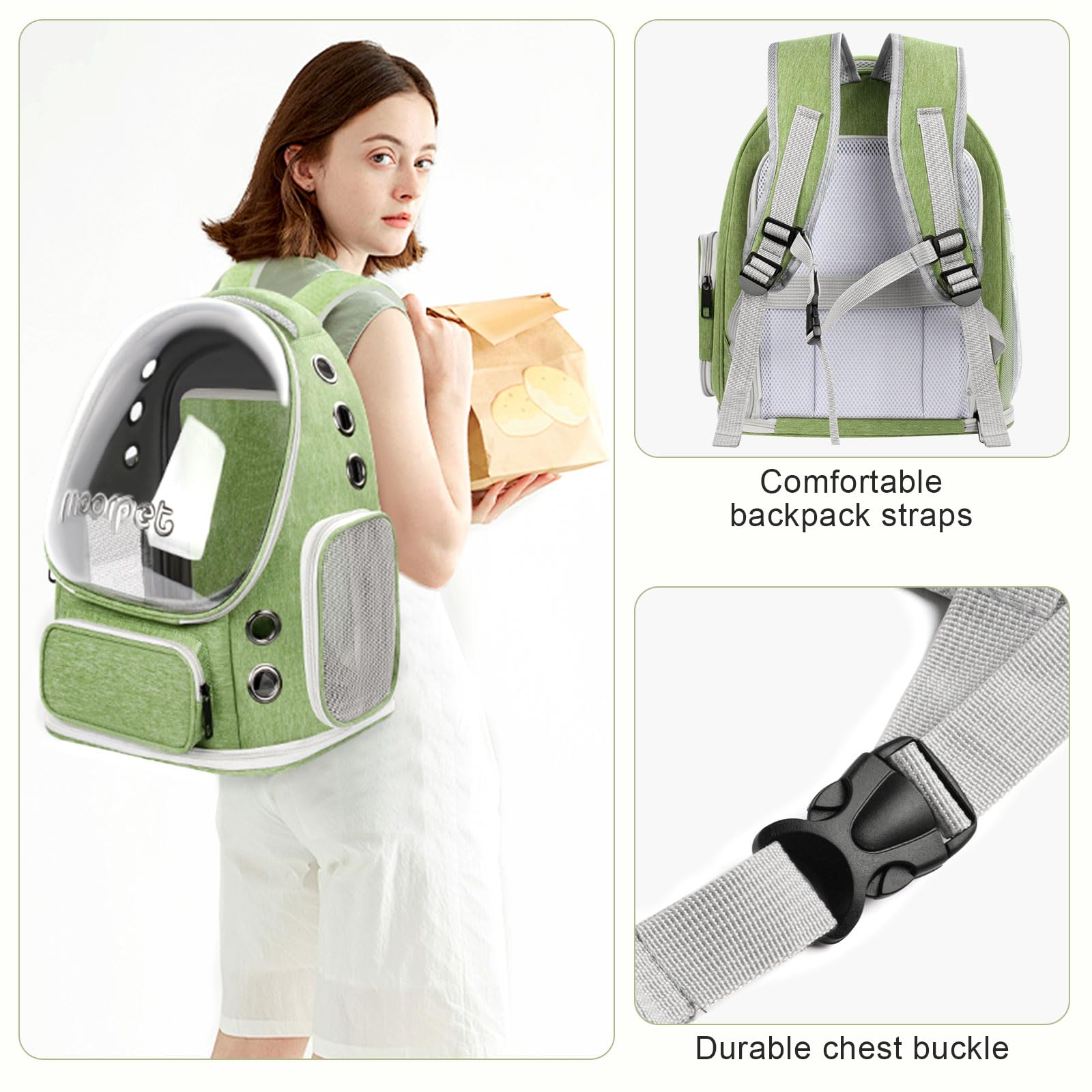 YUNLINLI breathable oxford cloth and mesh for ventilation during trips.