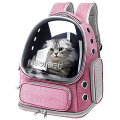 YUNLINLI bubble-window cat backpack offers clear pet view