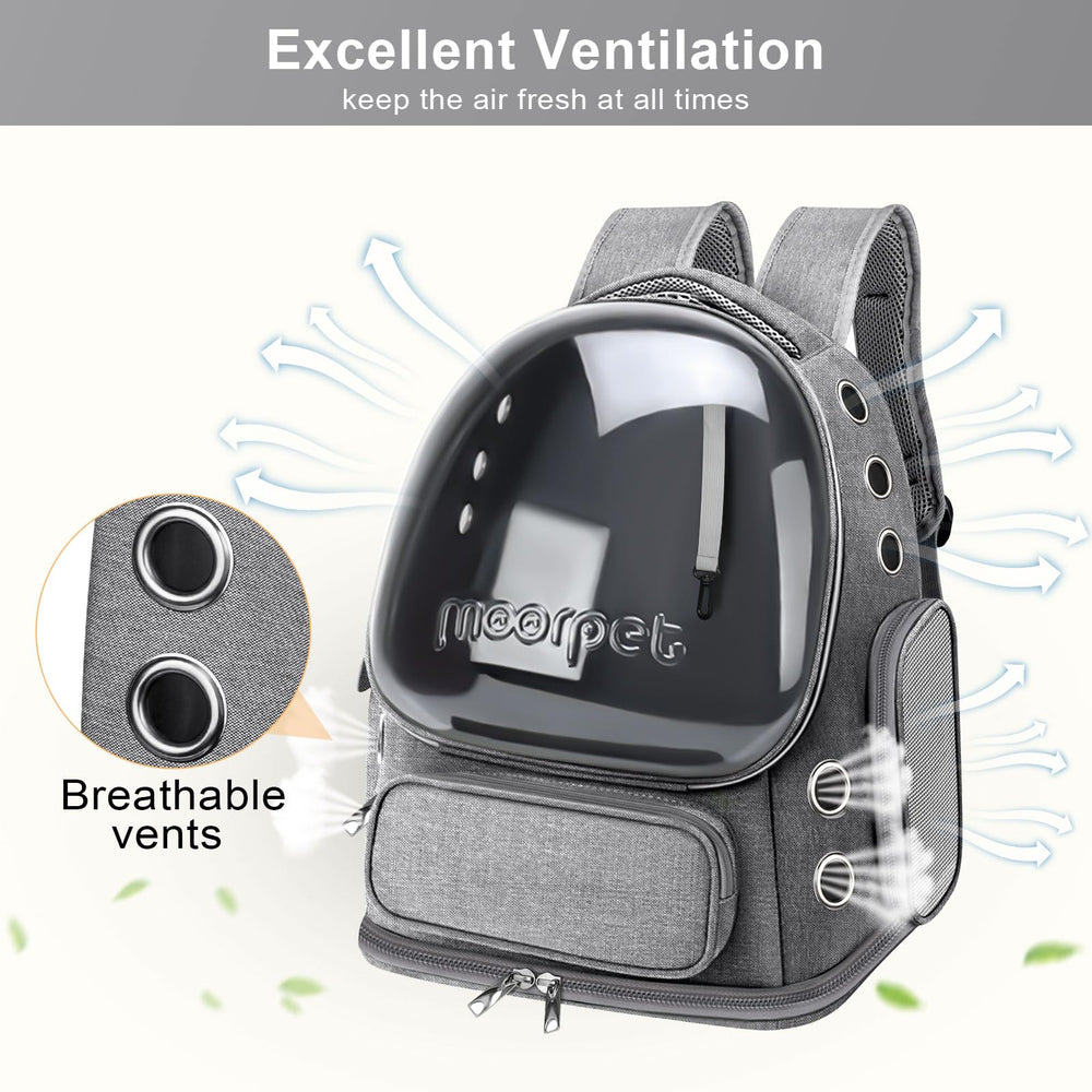 YUNLINLI Cat Backpack Interior Space lets cats stretch during adventures.