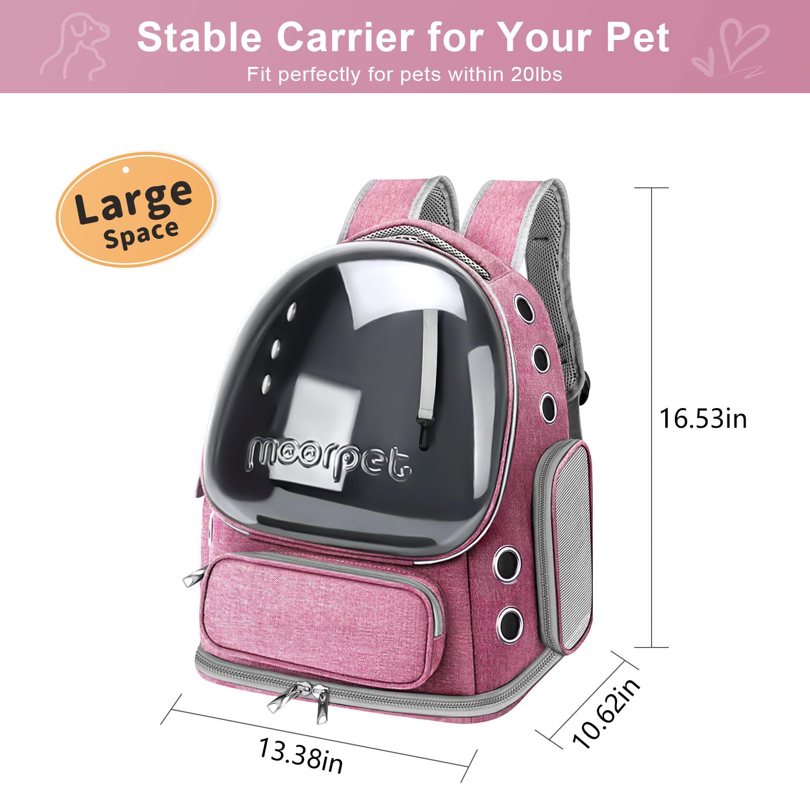YUNLINLI built-in safety leash prevents escapes