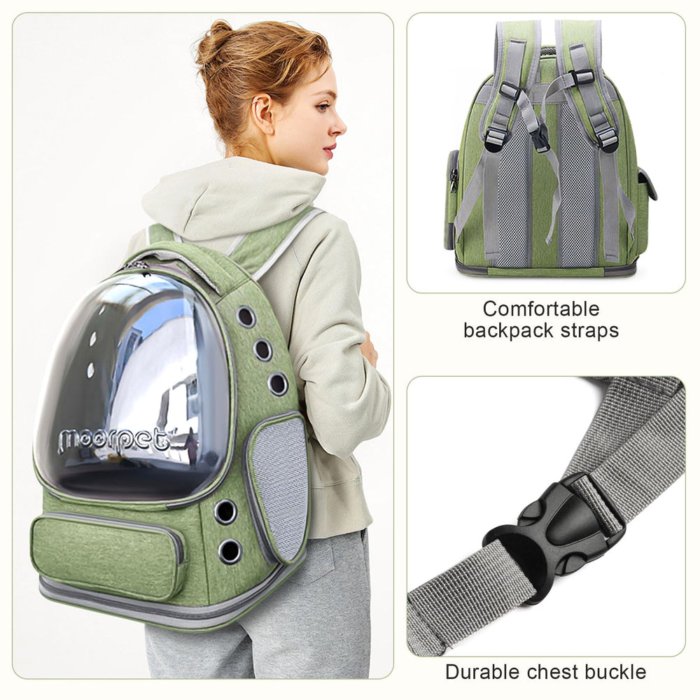 YUNLINLI cat backpack safety leash keeps your cat secure while traveling.