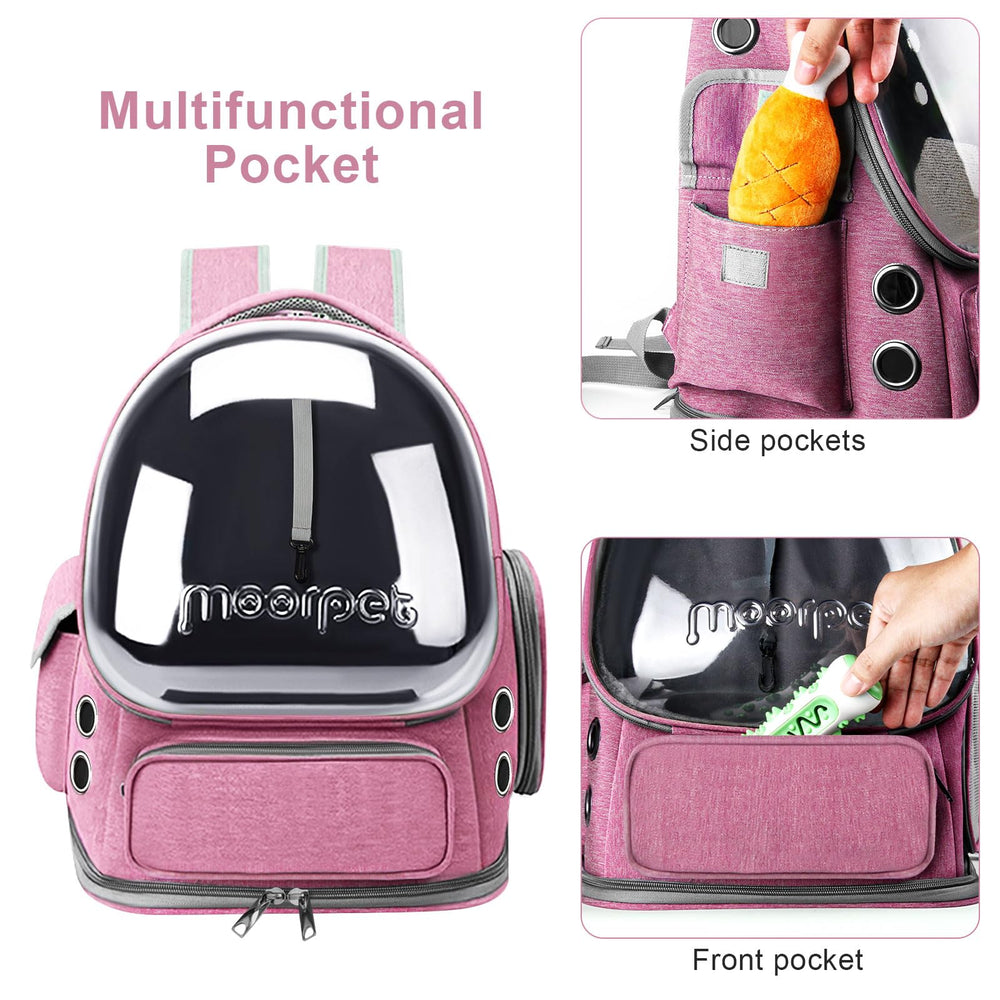 YUNLINLI backpack side pockets store toys and treats