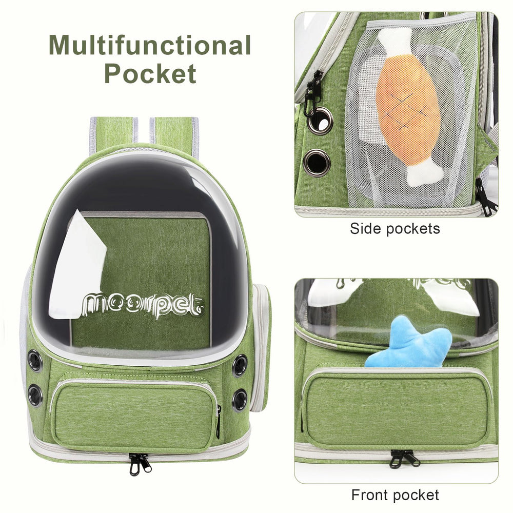 YUNLINLI multi-pocket design holds treats, toys, and water.