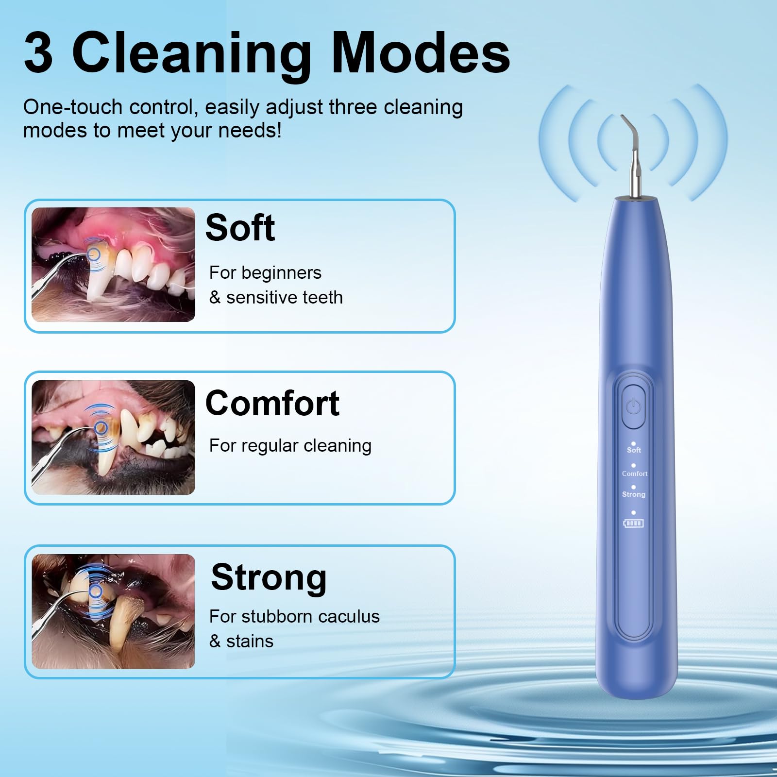 YunLuna contents view shows cleaning heads and dental toolkit