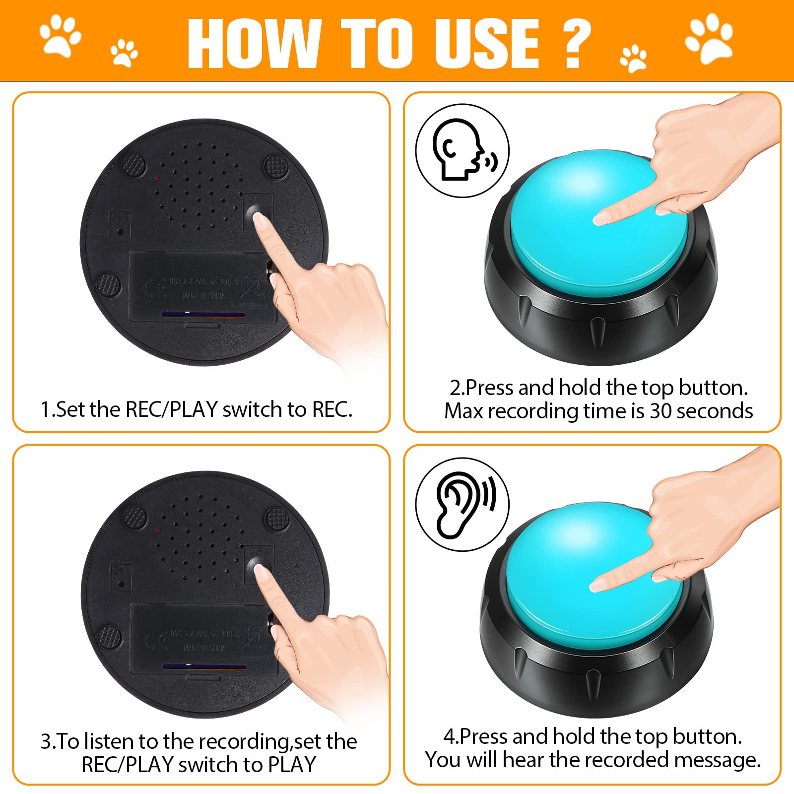Yunsailing stickers included help label and customize buttons for quick recognition