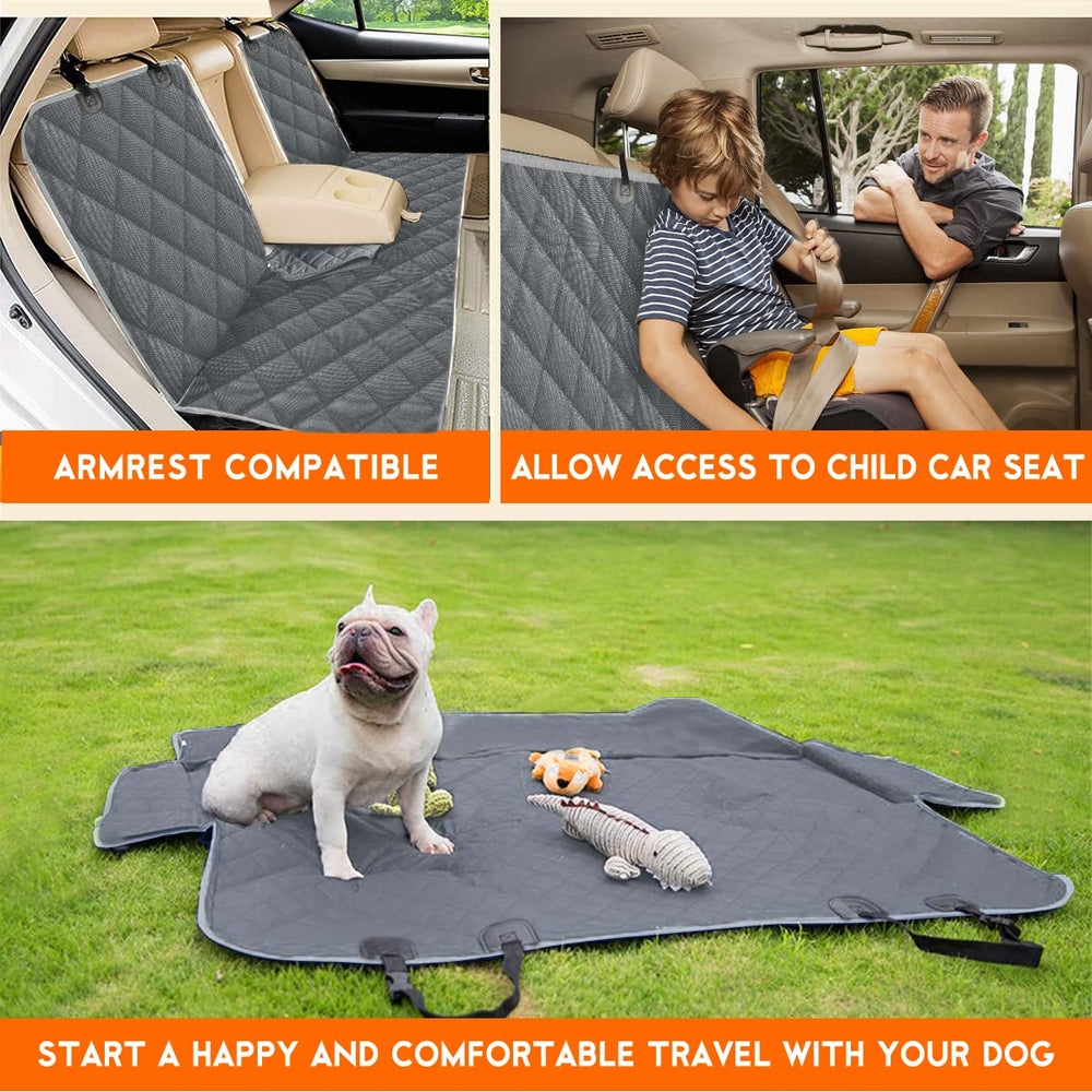 Yuntec dog car cover durable 600D oxford fabric for long use.