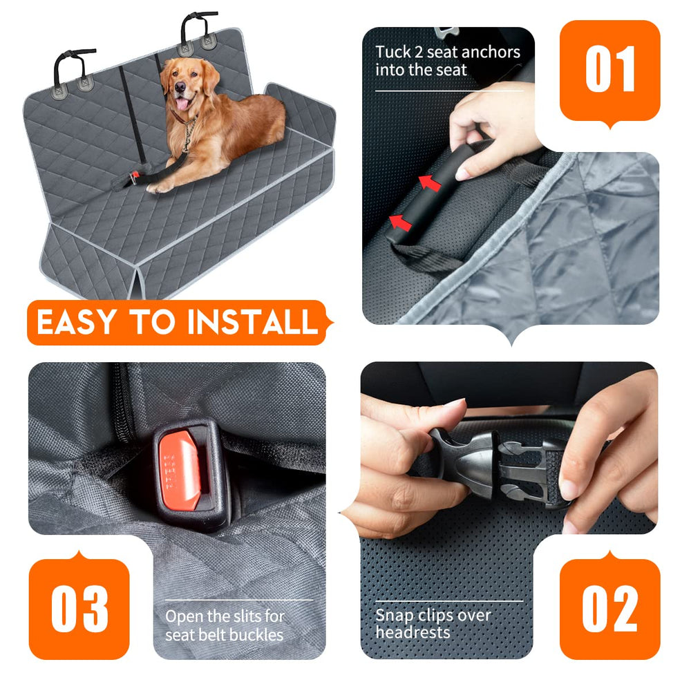 Yuntec dog car cover middle armrest compatibility for comfort.