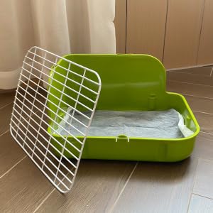 Yuoaes Grass-green rabbit litter box color shows stylish habitat enhancement.
