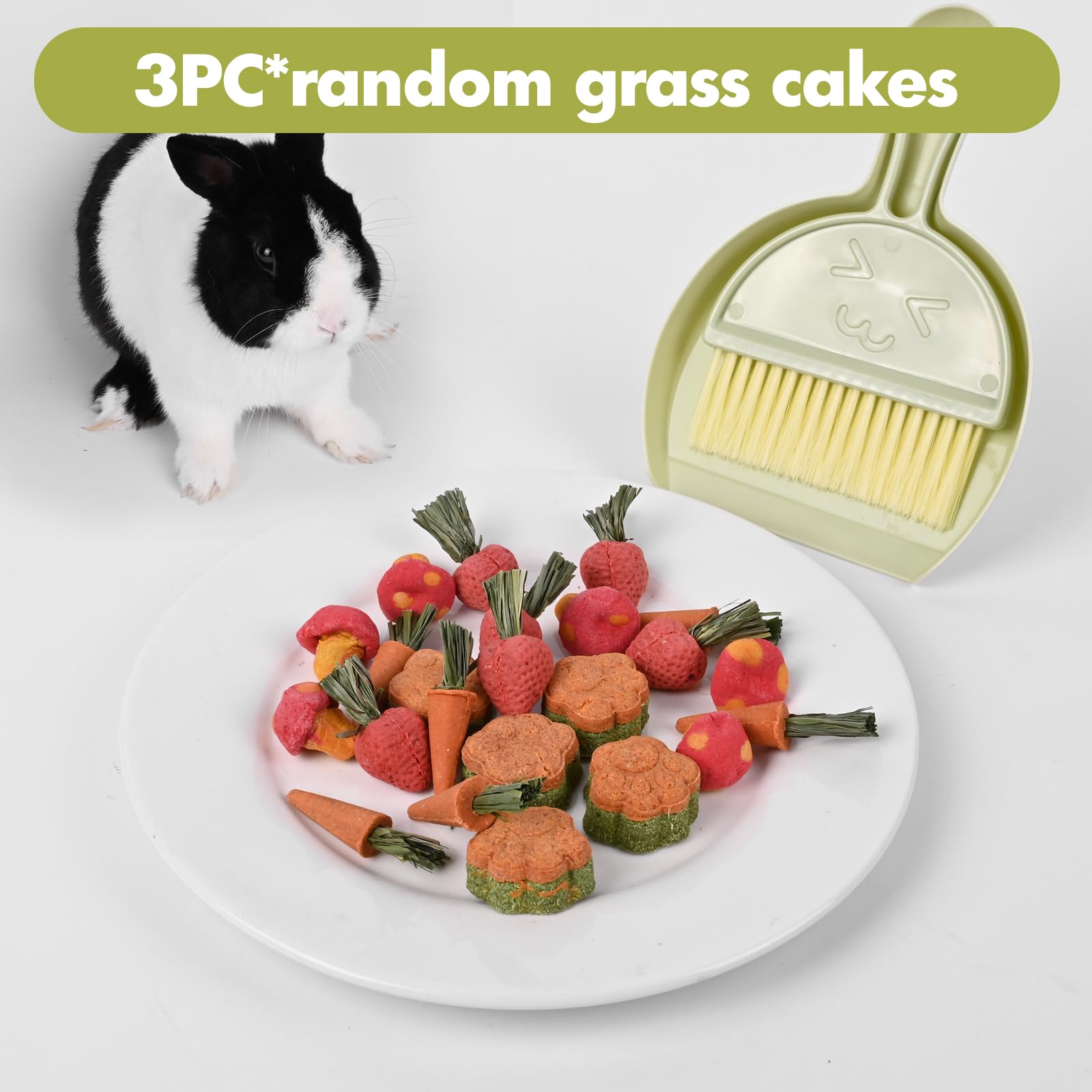 Yuoaes litter box with pads and grass cakes included supports easy maintenance.