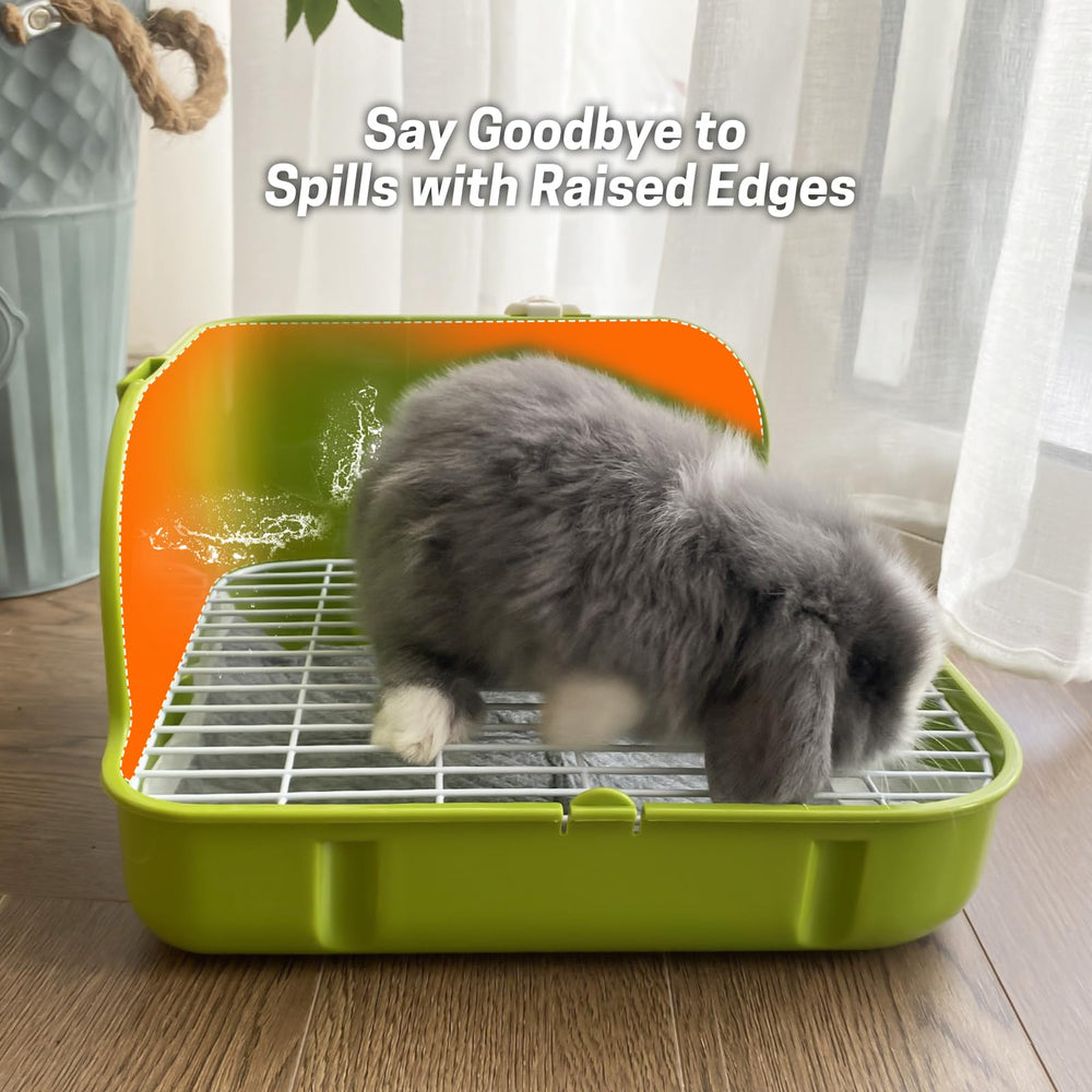 Yuoaes Rabbit Litter Box deep-design image emphasizes ample litter space for comfortable use.