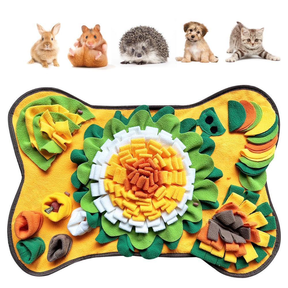 Yuoaes rabbit snuffle mat 17.3x25.5 inches for slow feeding and enrichment