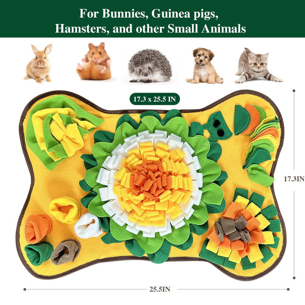 Yuoaes snuffle mat floral pattern hides treats for treasure hunts
