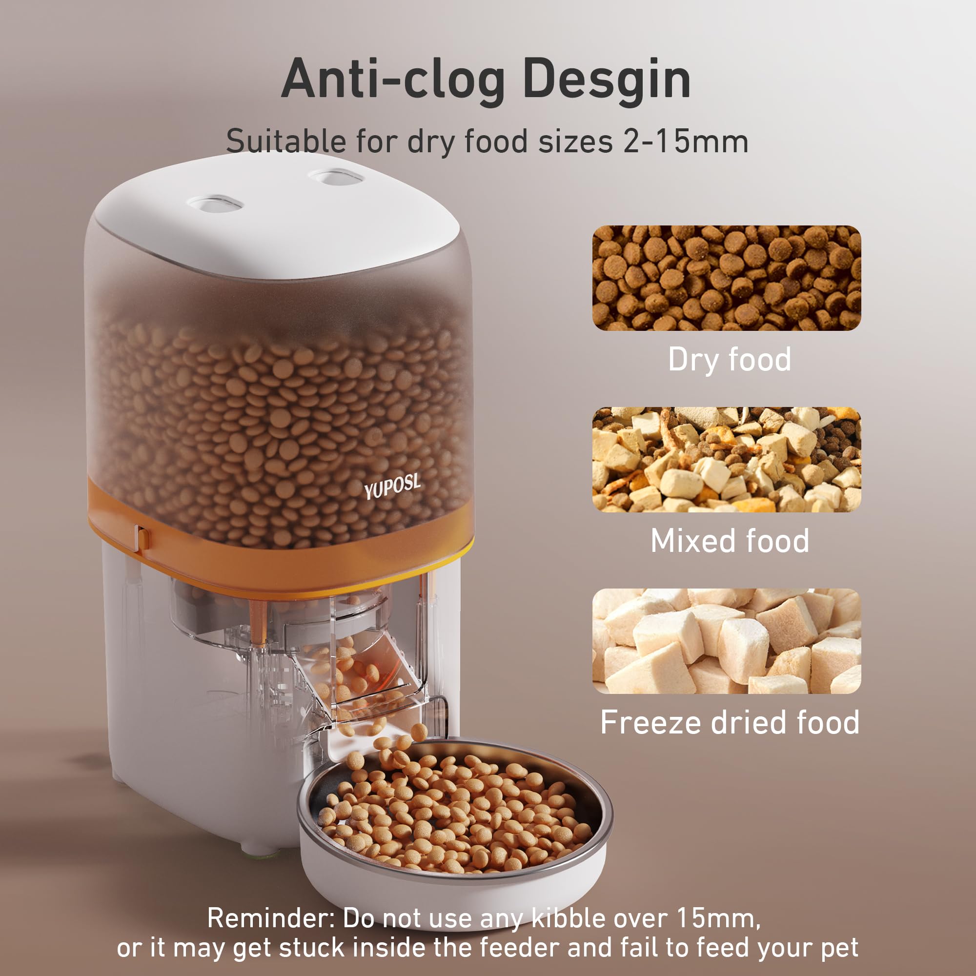 Yuposl desiccant bag helps keep kibble fresh between meals