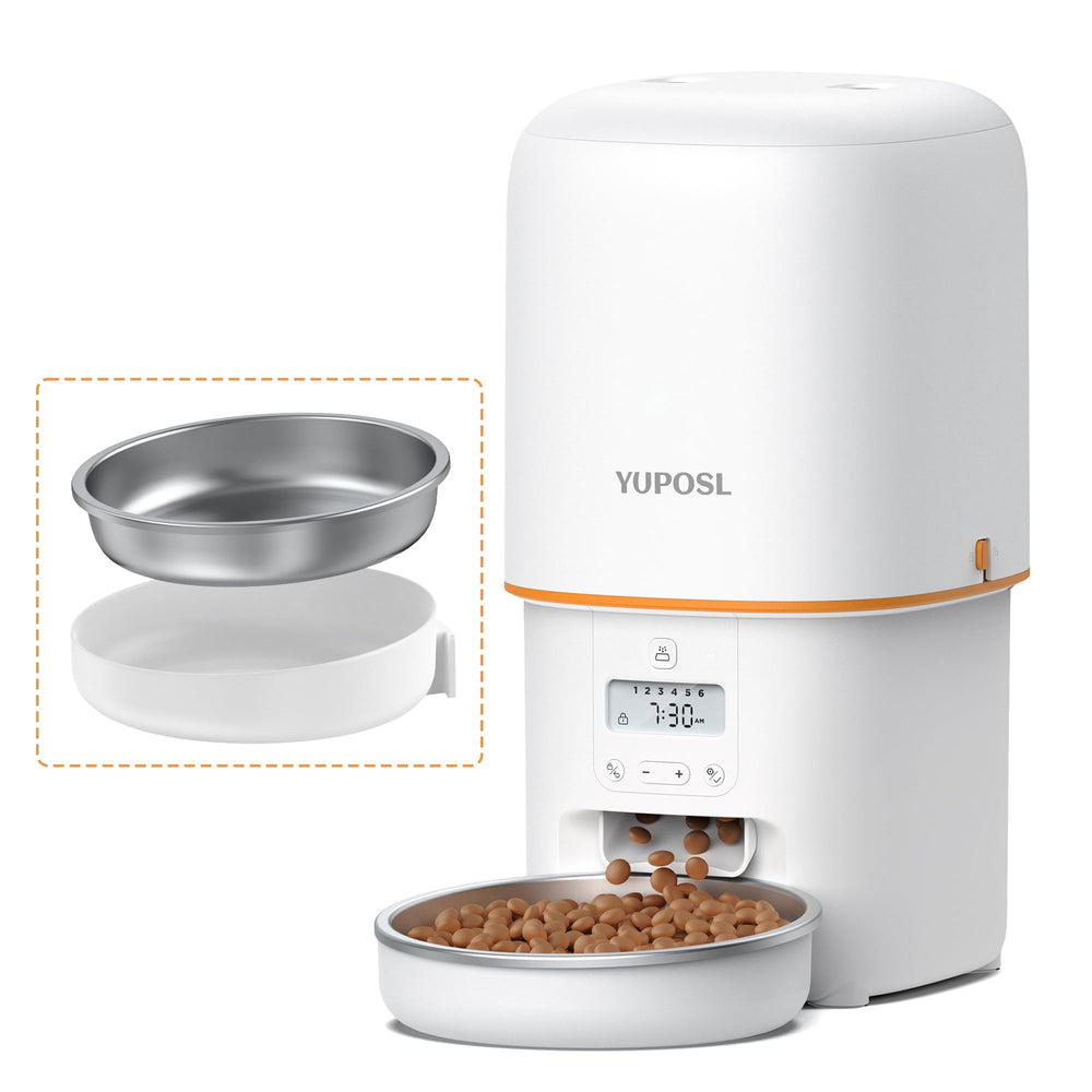Yuposl Automatic Feeder front view for convenient, scheduled pet meals