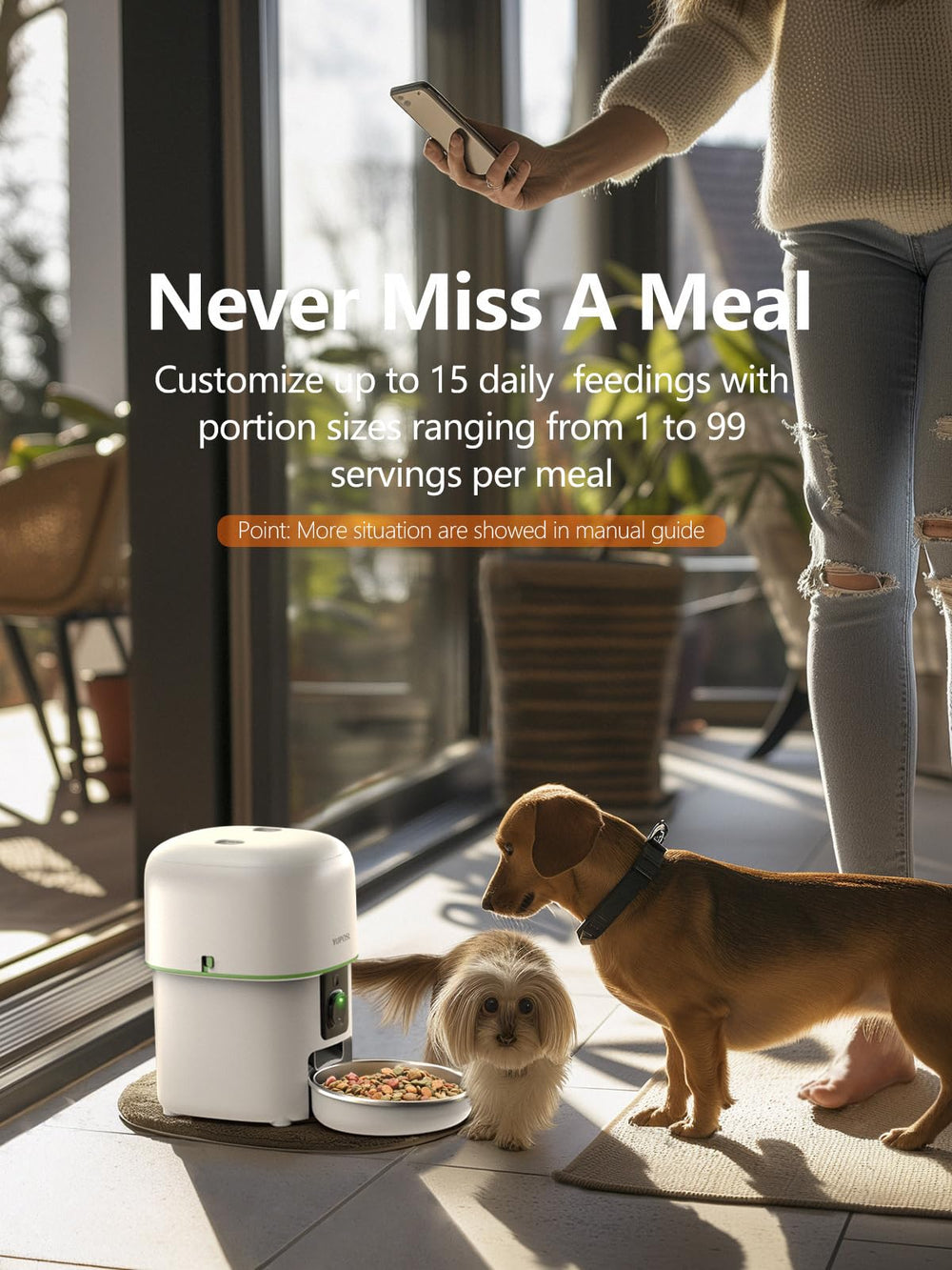 Yuposl feeder night vision lets you check meals clearly in darkness