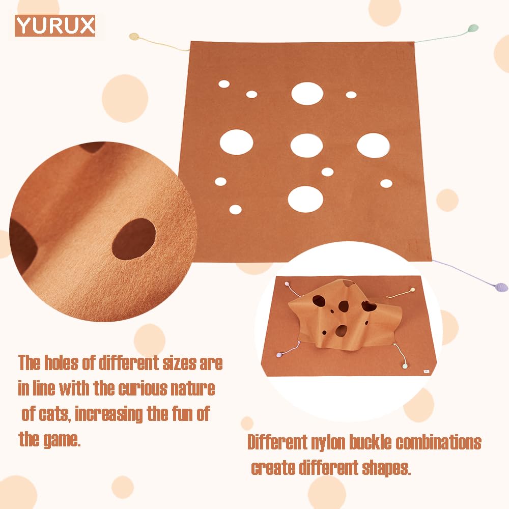 YURUX Cat Play Mat supports multi-pet play and shared fun.