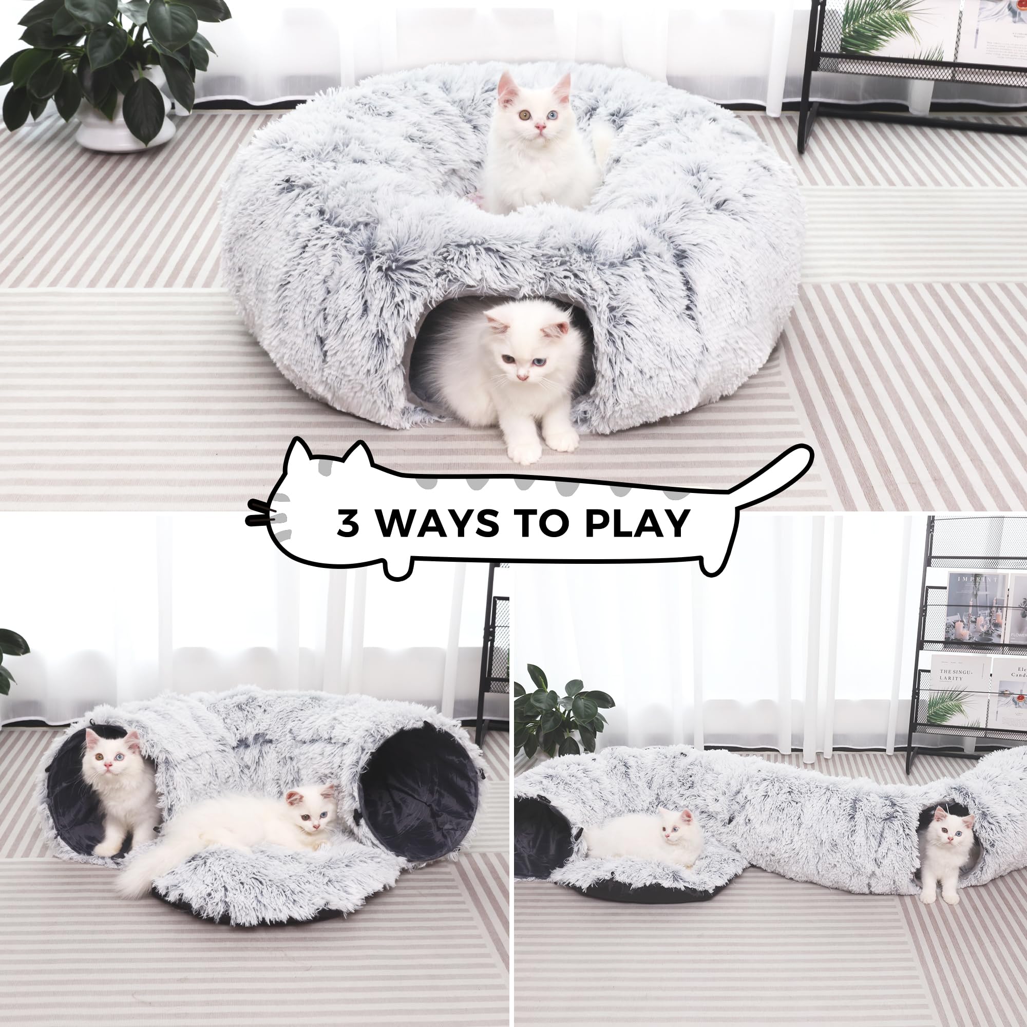 YUYAFN cat tunnel circle design enables versatile play