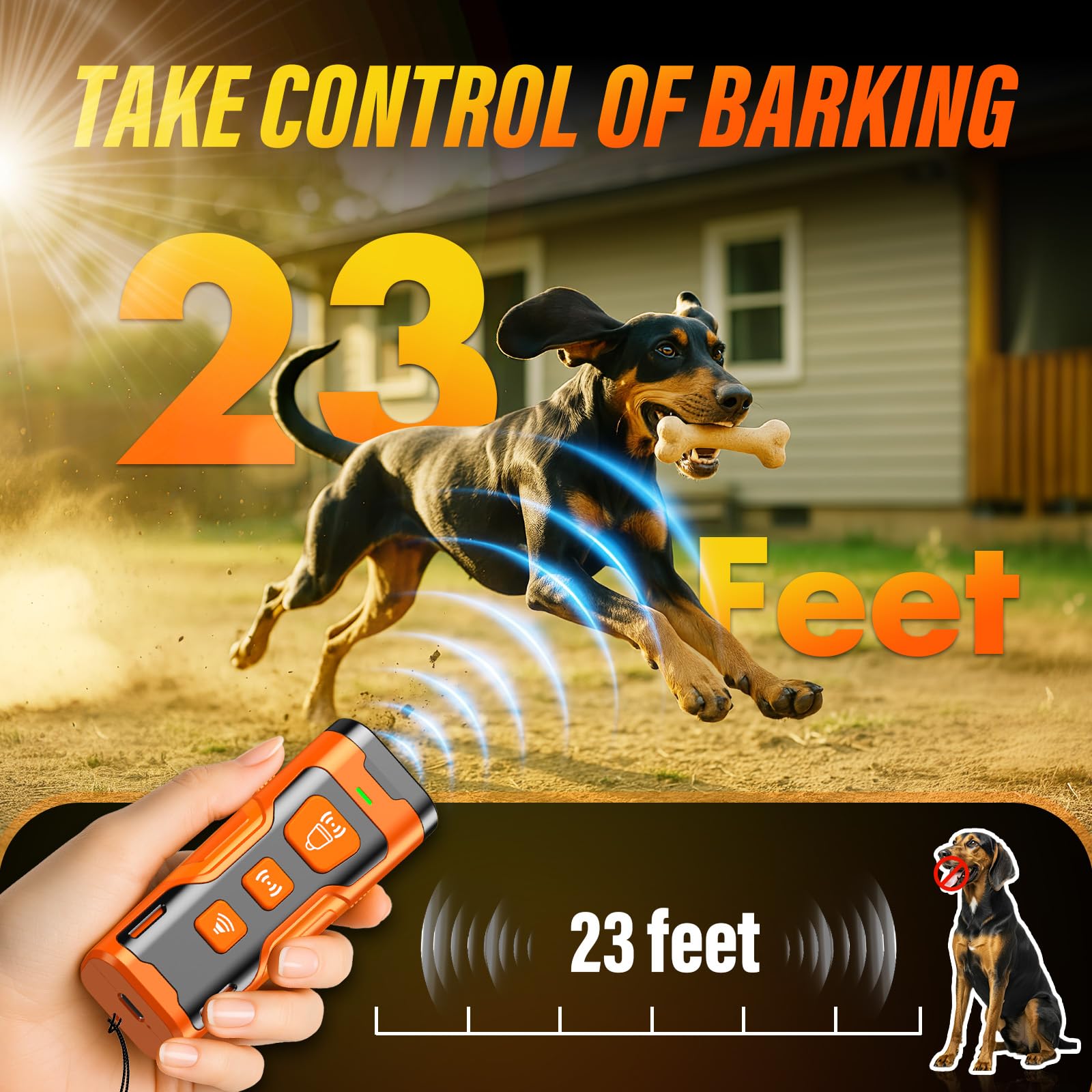 YUYQA deterrent device demonstrates 23-foot range for outdoor safety.