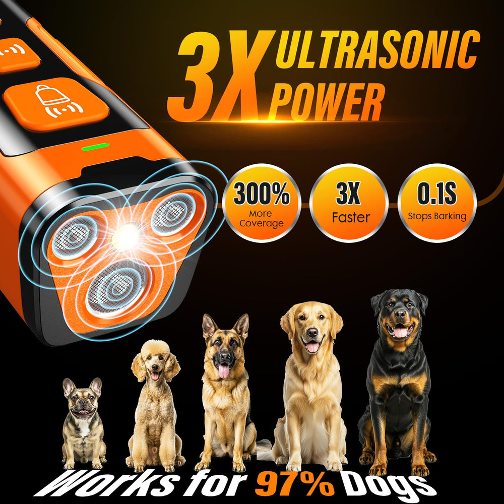 YUYQA bark deterrent showing six training modes for flexible behavior training.