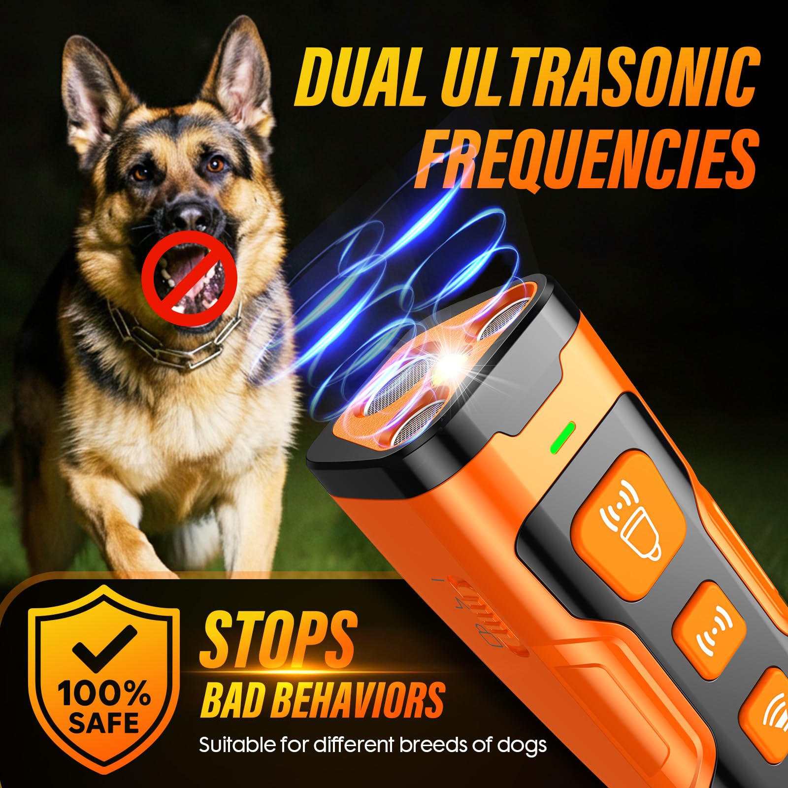 YUYQA device features LED flashlight for low-light training sessions.
