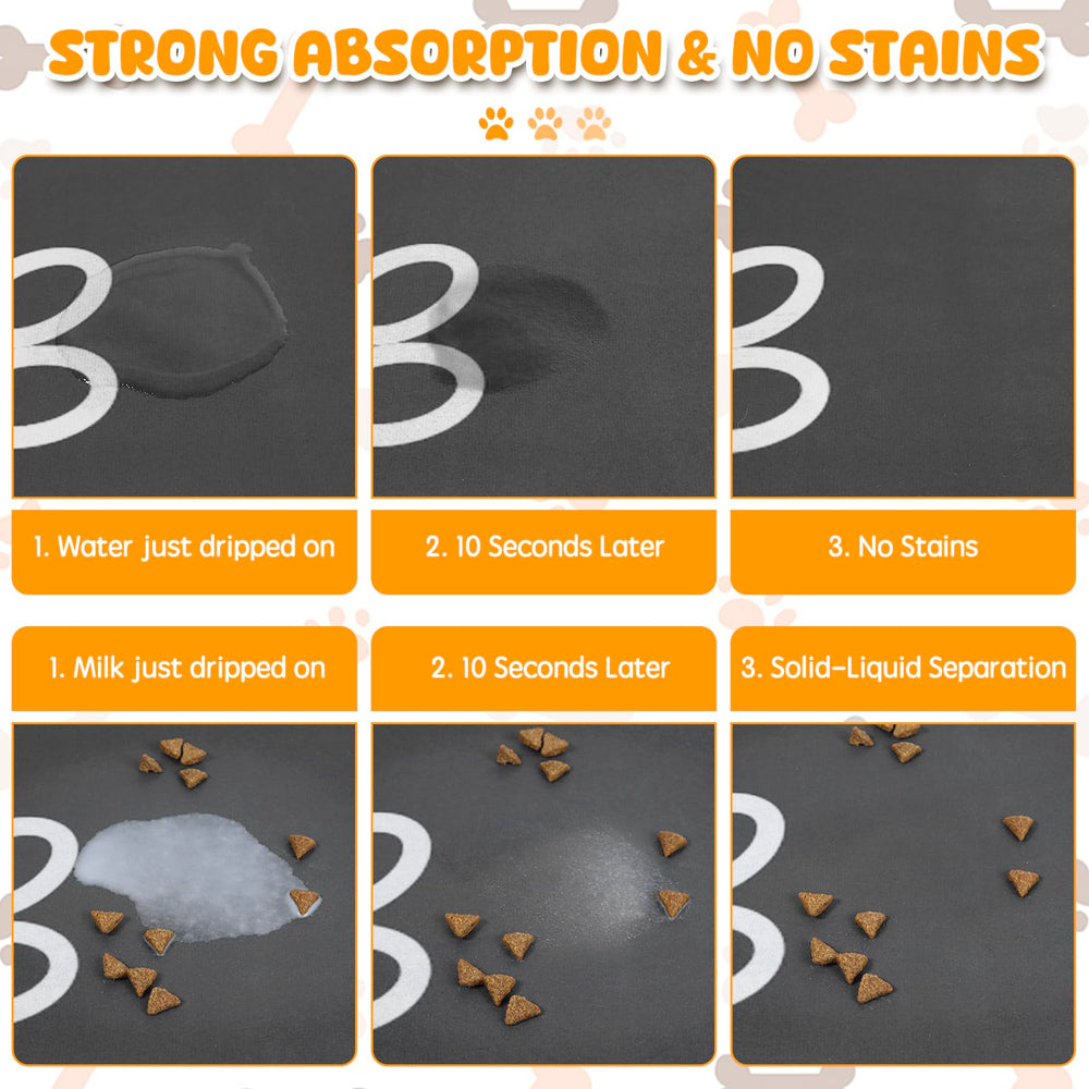 Yuzshin large dog-cat mat highlights anti-leakage waterproof base protecting floors.