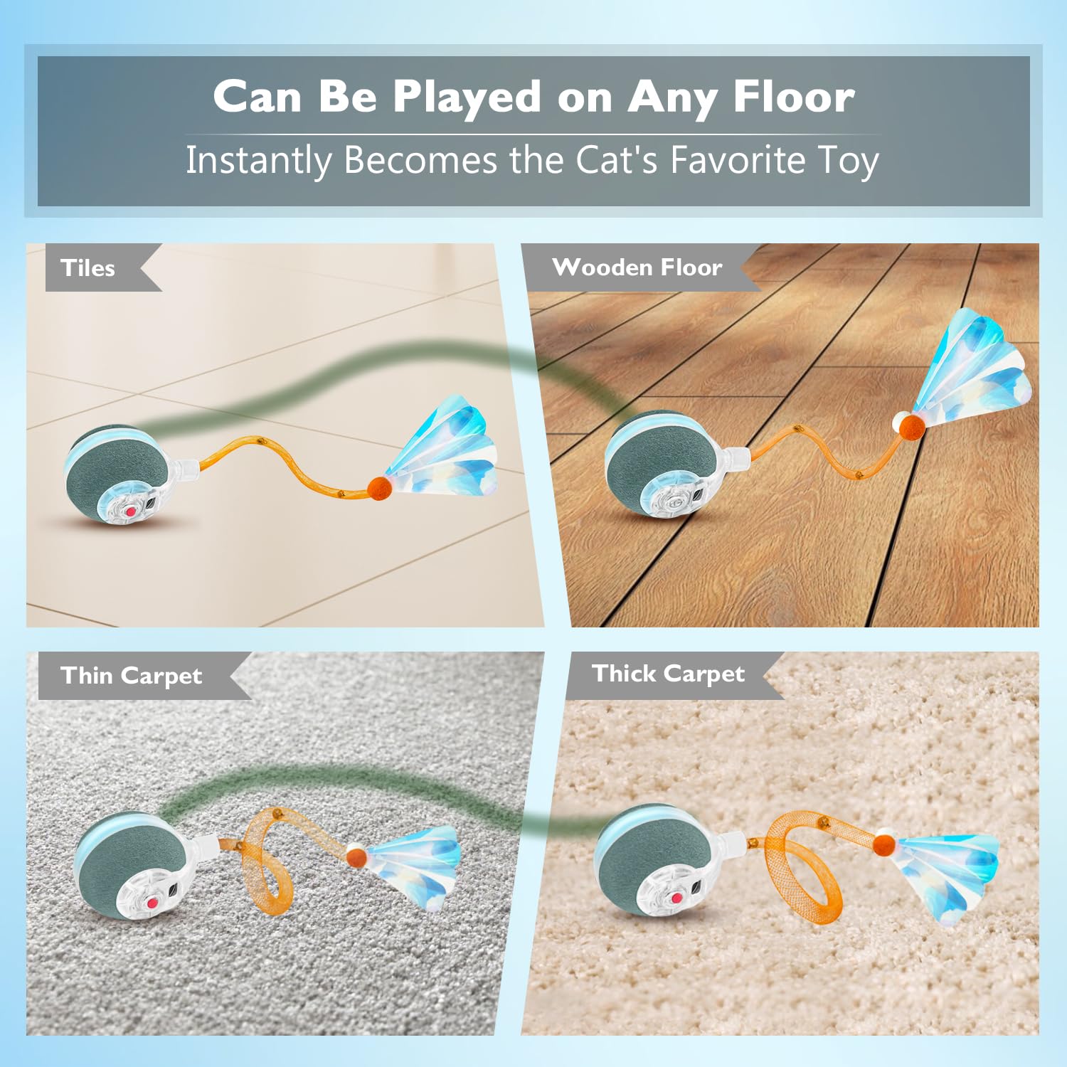 YVE LIFE interactive cat ball adaptive play modes for cats