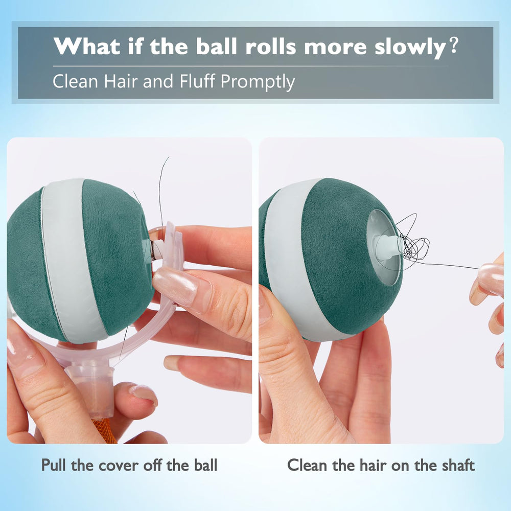 YVE LIFE interactive cat ball microfiber cleaning keeps surfaces tidy