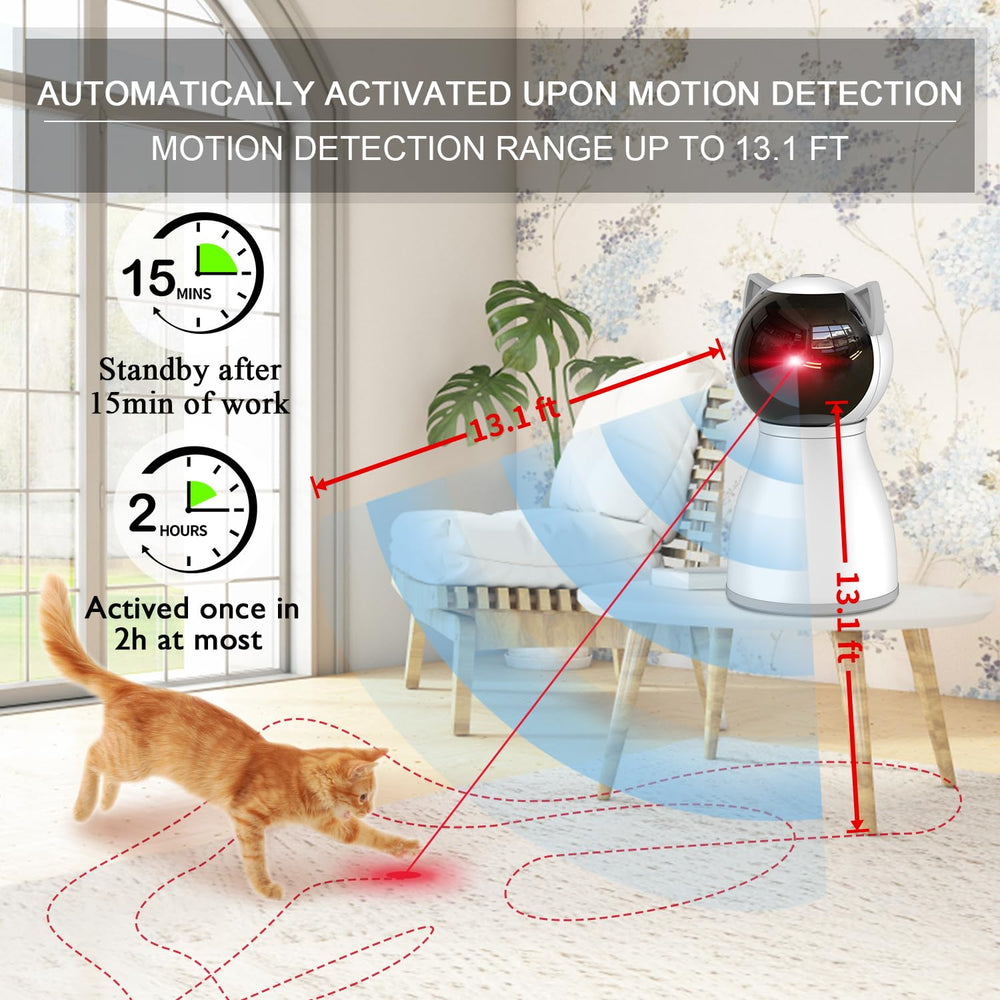 YVE LIFE Laser Toy features rechargeable battery for cordless, long-lasting fun