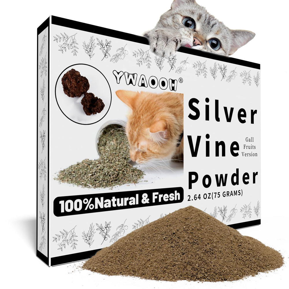 YWAOOH silvervine powder 75g package for natural cat enrichment.