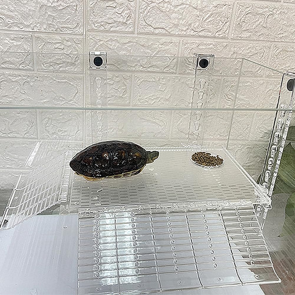 YXQ Hanging Turtle Platform adjustable terrace height fits various tank setups.