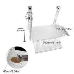 YXQ Hanging Turtle Platform transparent design allows watching activity while keeping water clean.