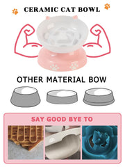 YYHY ceramic cat bowl easy-clean dishwasher-safe for busy households