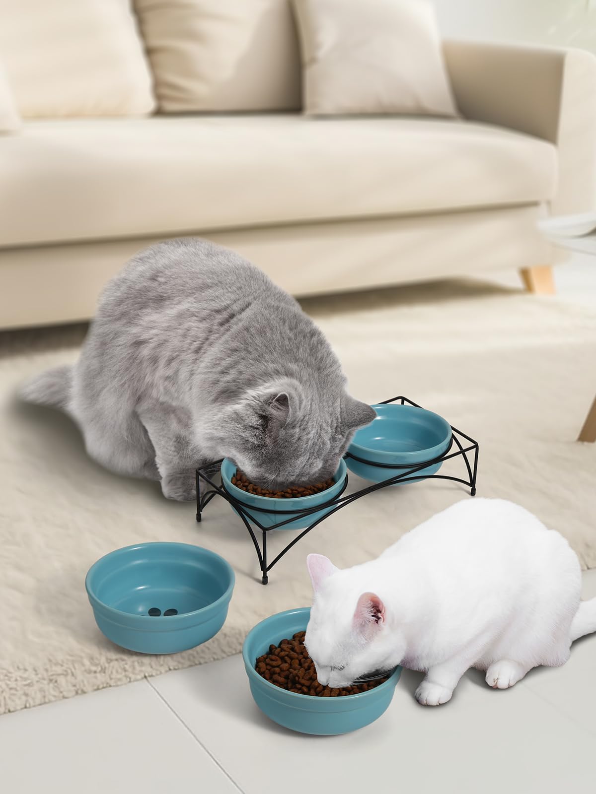 Y YHY 12 oz ceramic bowls are microwave and dishwasher safe for easy cleaning.