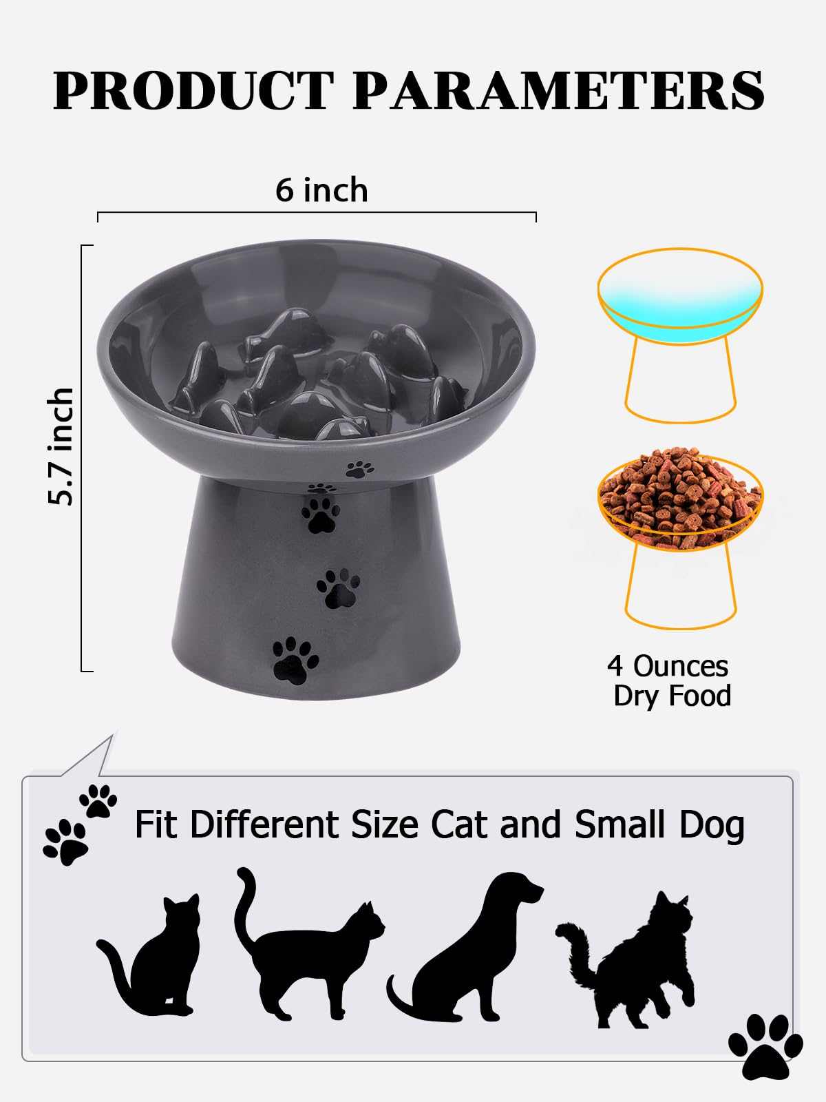 Y YHY raised fishbone design bowl gray promotes engaging meals.