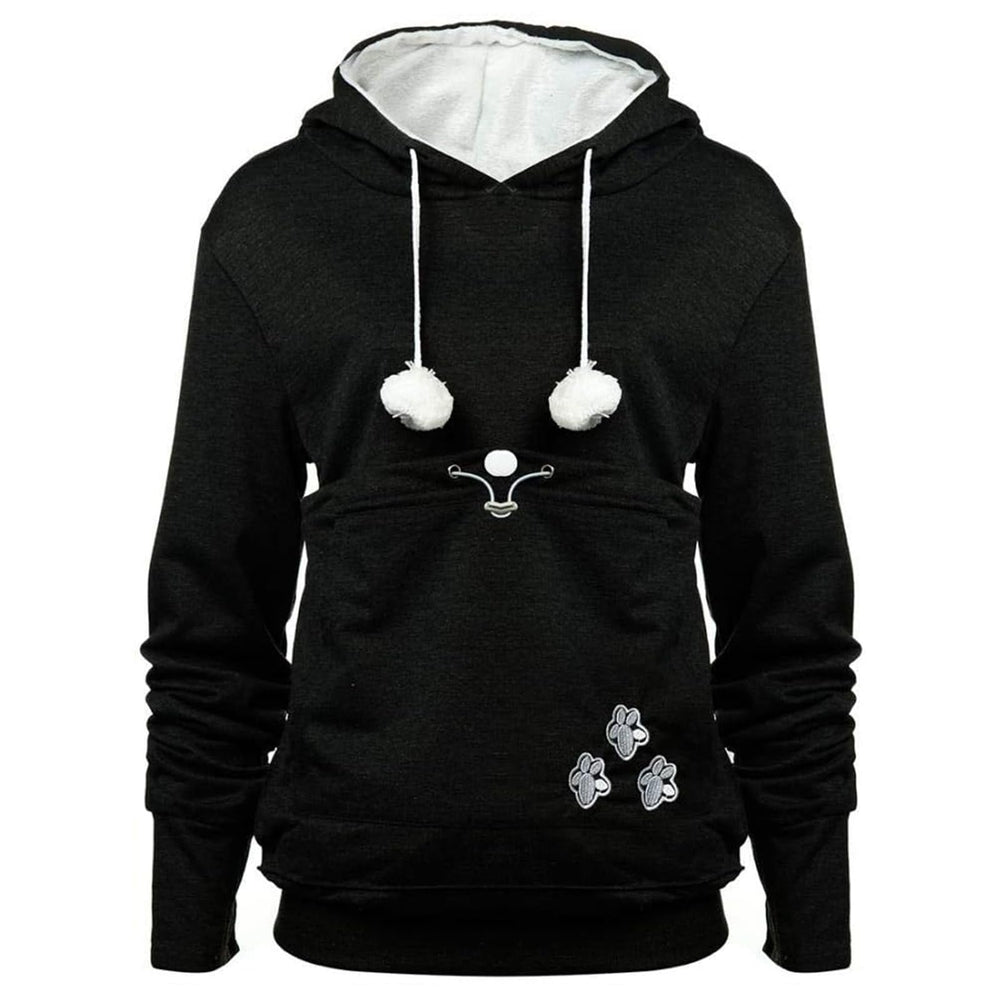 YYW Womens Pet Hoodie front view shows cozy carrier for hands-free bonding.