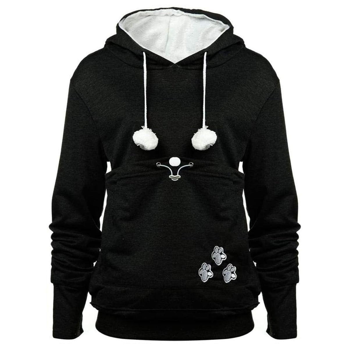 YYW Womens Pet Hoodie front view shows cozy carrier for hands-free bonding.